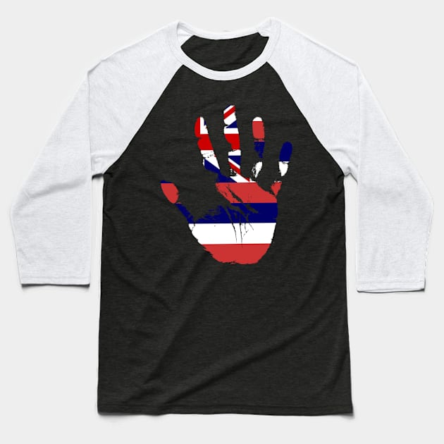 Hawaii Flag. Cool Hawiian Flag. Hawaii Surfer Baseball T-Shirt by Jakavonis